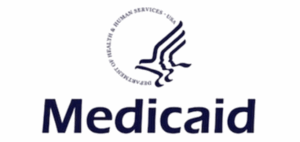 Logo of the U.S. Department of Health & Human Services and Medicaid program.